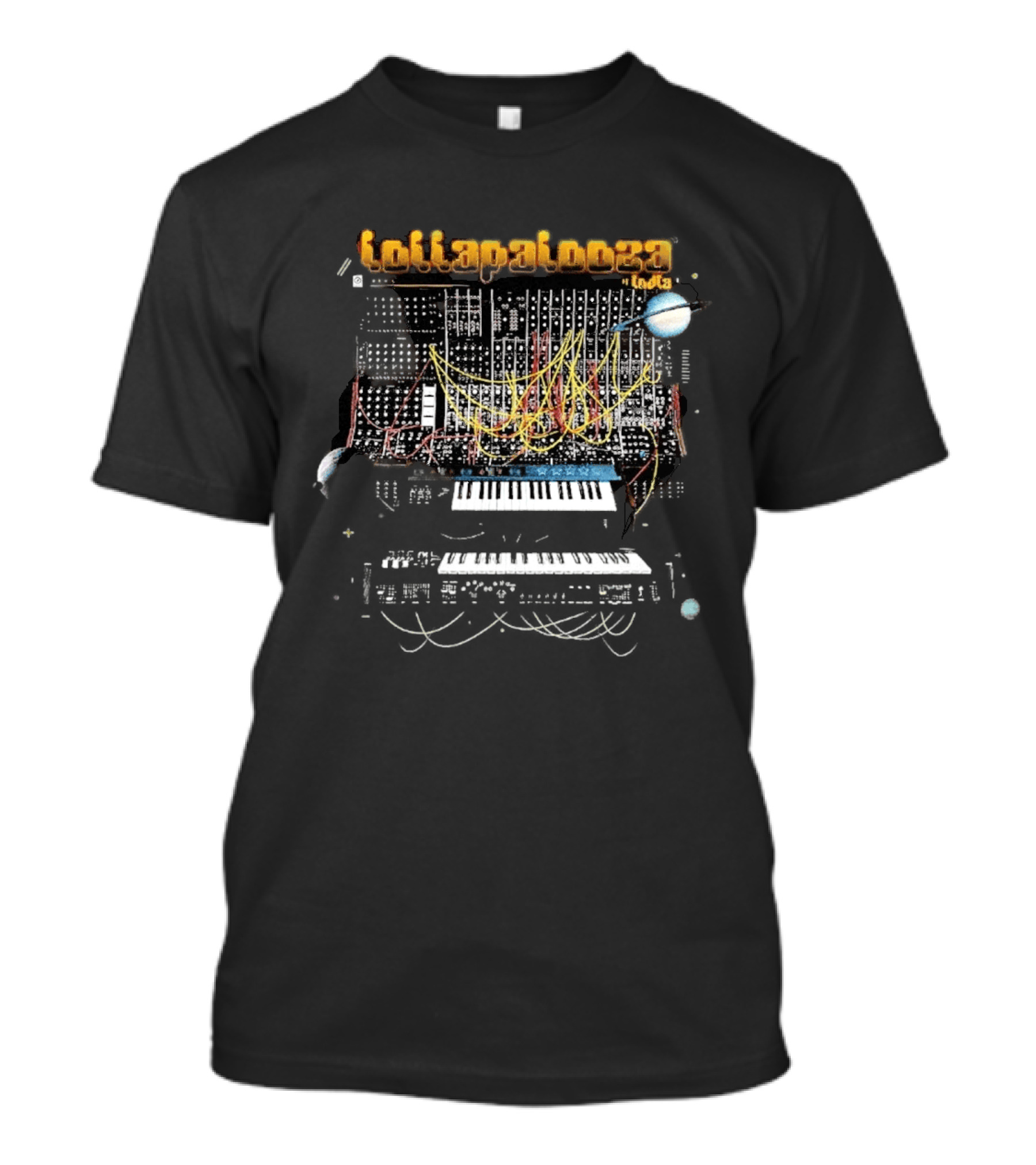 Lollapalooza India 2027 The Original Synth Keyboard Planet T-Shirt