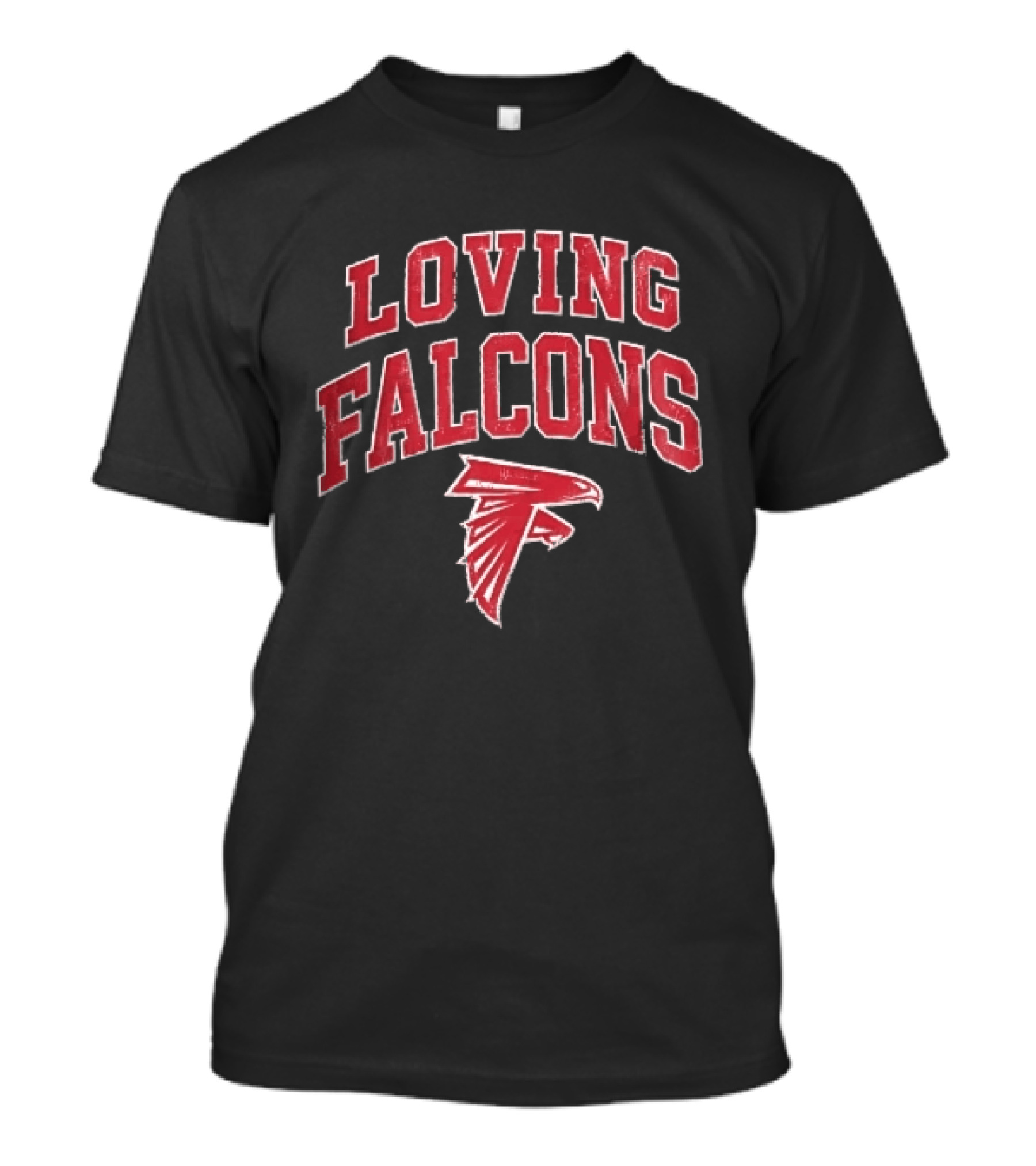 Loving Falcons Distressed Arched Varsity Bird T-Shirt