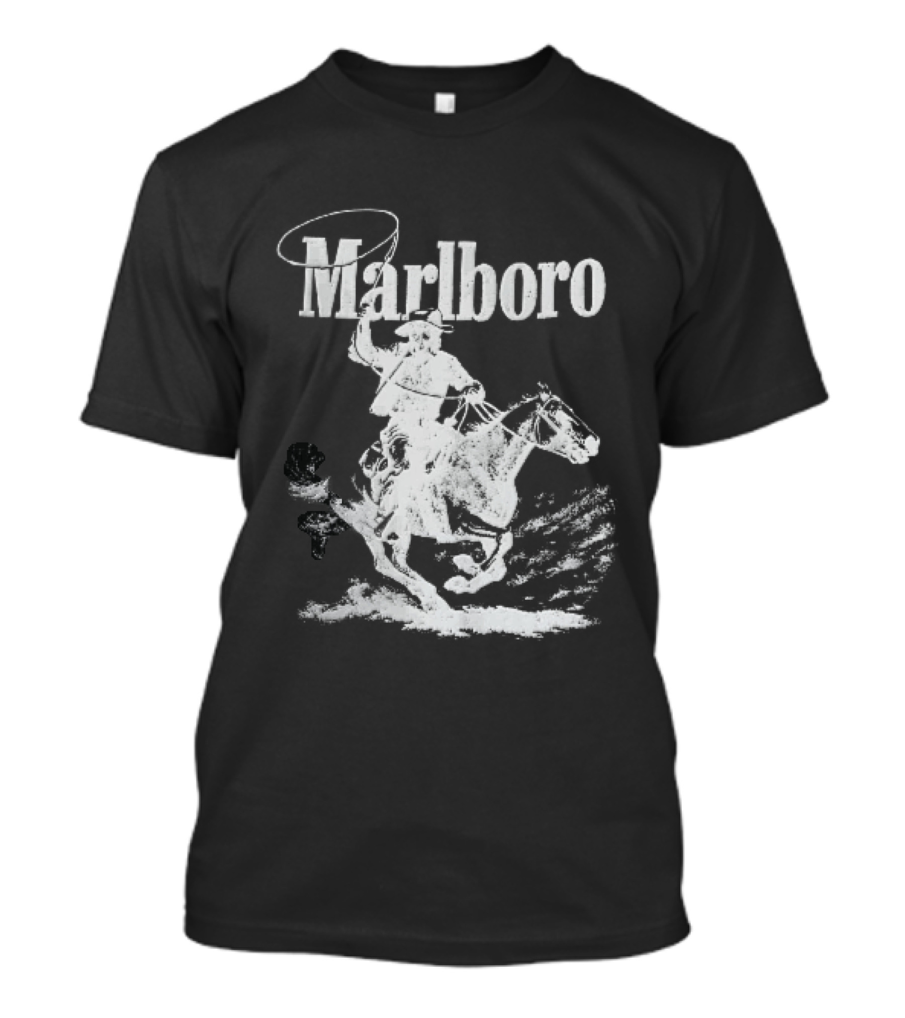Marlboro Cowboy Riding Horse Spinning Lasso T-Shirt