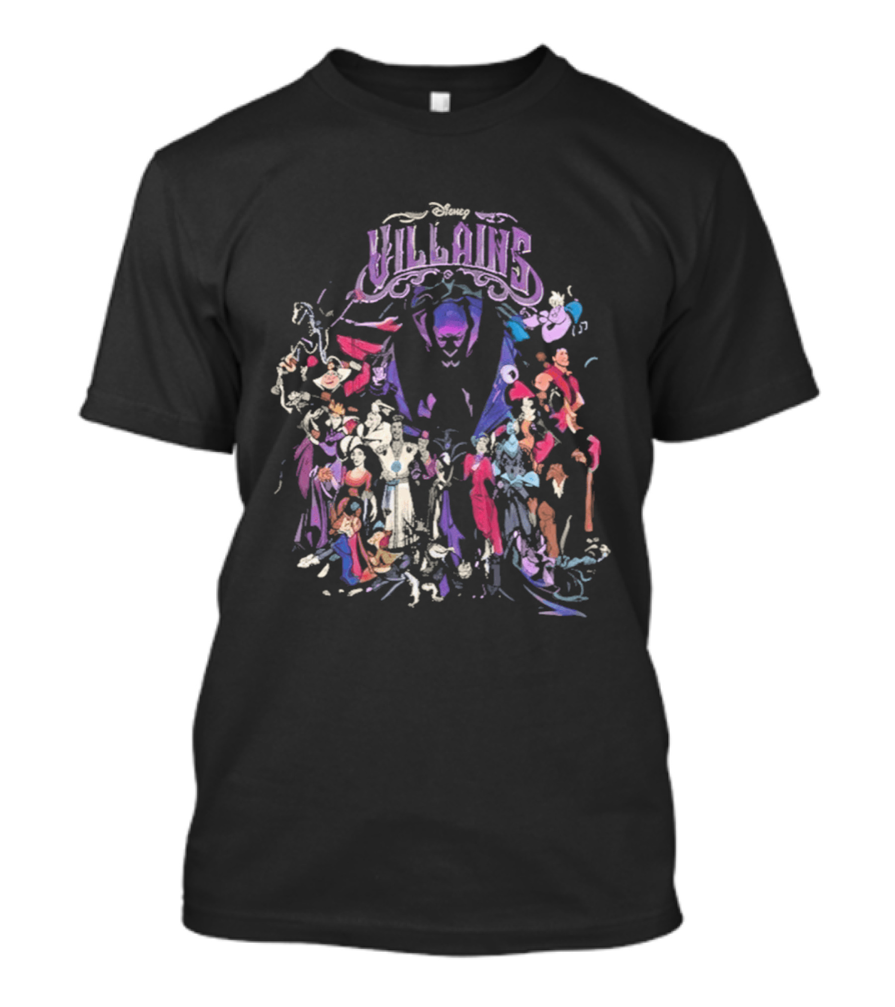Disney Villains Assemble Purple Iconic Characters T-Shirt