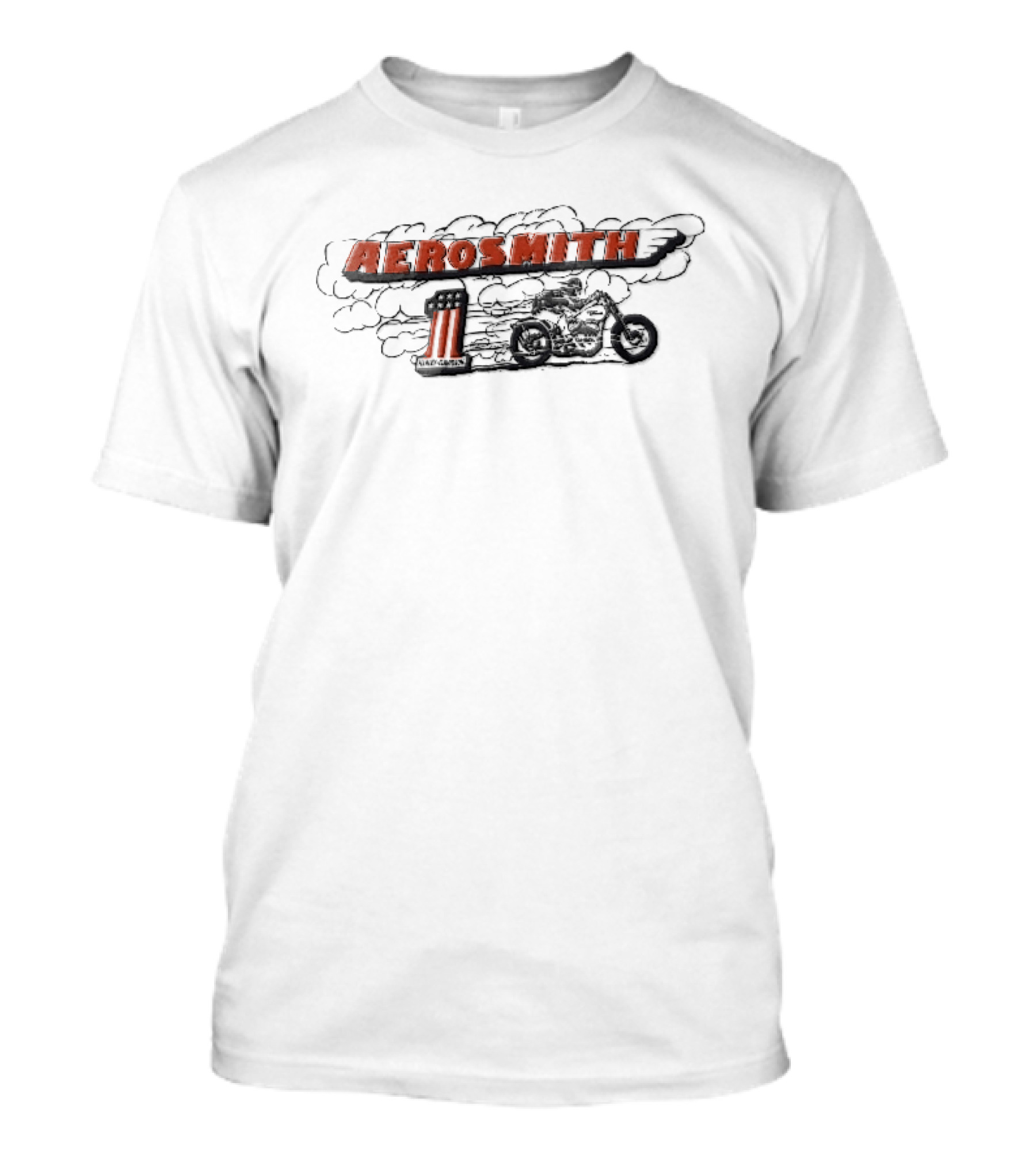 Aerosmith Harley Davidson Motorcycle Rider Speeding Clouds 1 T-Shirt