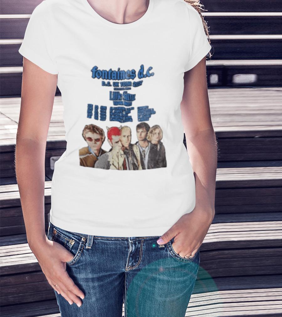 Fontaines D.C. UK Tour 2027 Summer Headline Tour Blue T-Shirt