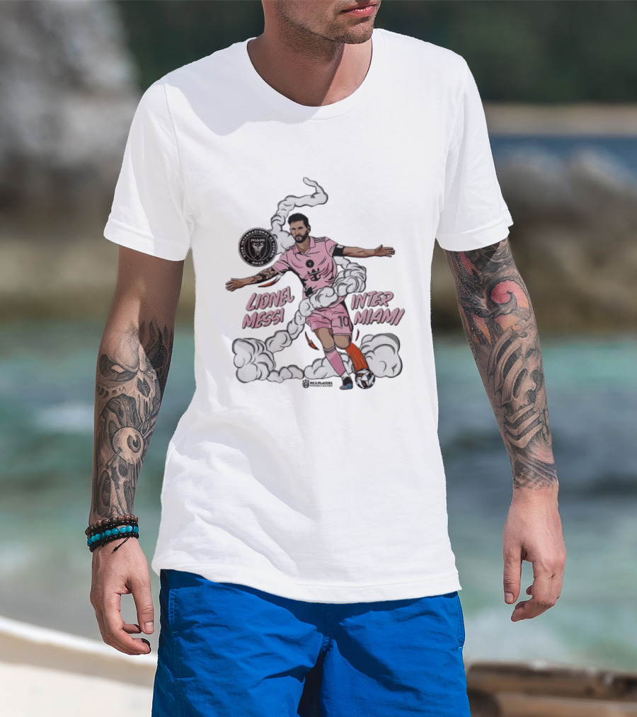 Lionel Messi Inter Miami CF 10 Soccer Player Pose MLS T-Shirt