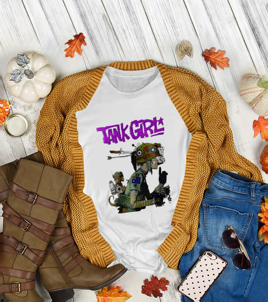 Tank Girl Charlie Dont Surf Punk Woman Helmet Gun Cigar Cartoon T-Shirt