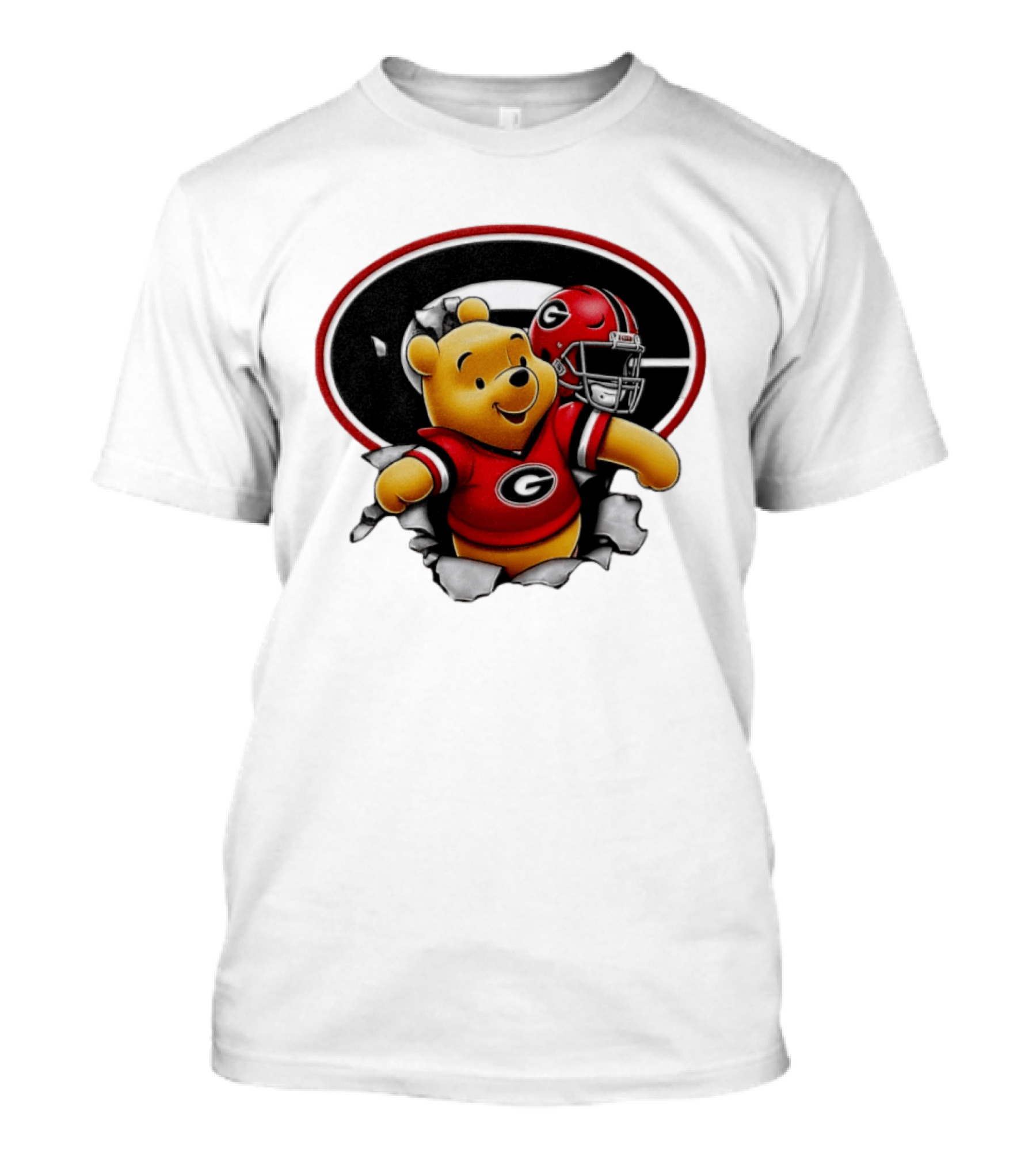 Winnie The Pooh Georgia Bulldogs Football Fan Gear T-Shirt