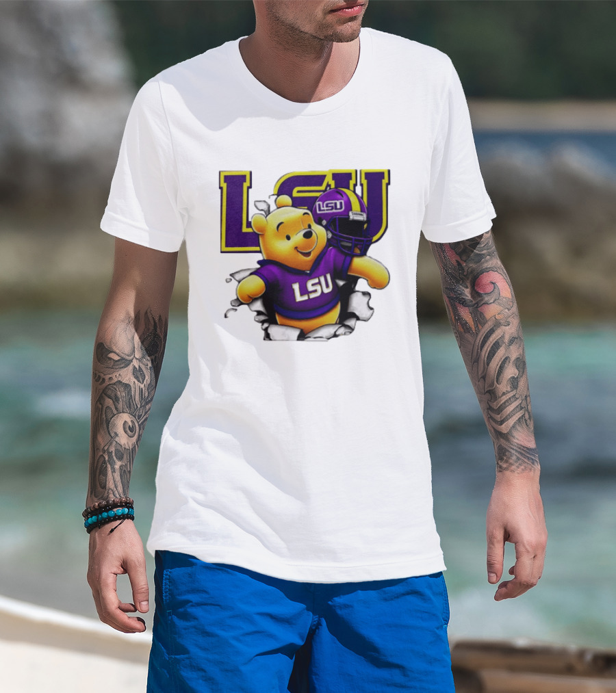 LSU Tigers Winnie The Pooh Football Team T-Shirt