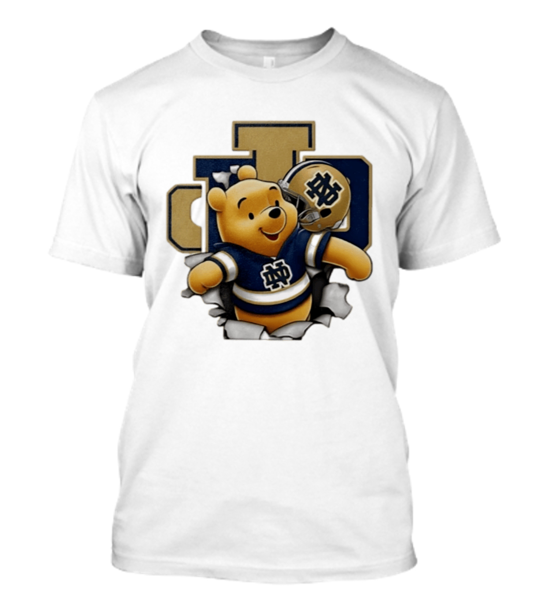 Notre Dame Fighting Irish Winnie The Pooh Football Fan Gear T-Shirt