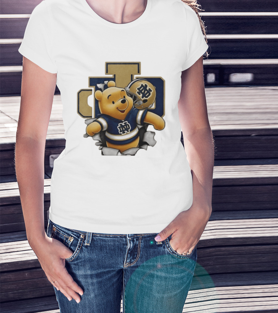 Notre Dame Fighting Irish Winnie The Pooh Football Fan Gear T-Shirt