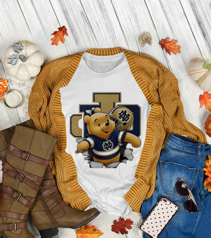 Notre Dame Fighting Irish Winnie The Pooh Football Fan Gear T-Shirt