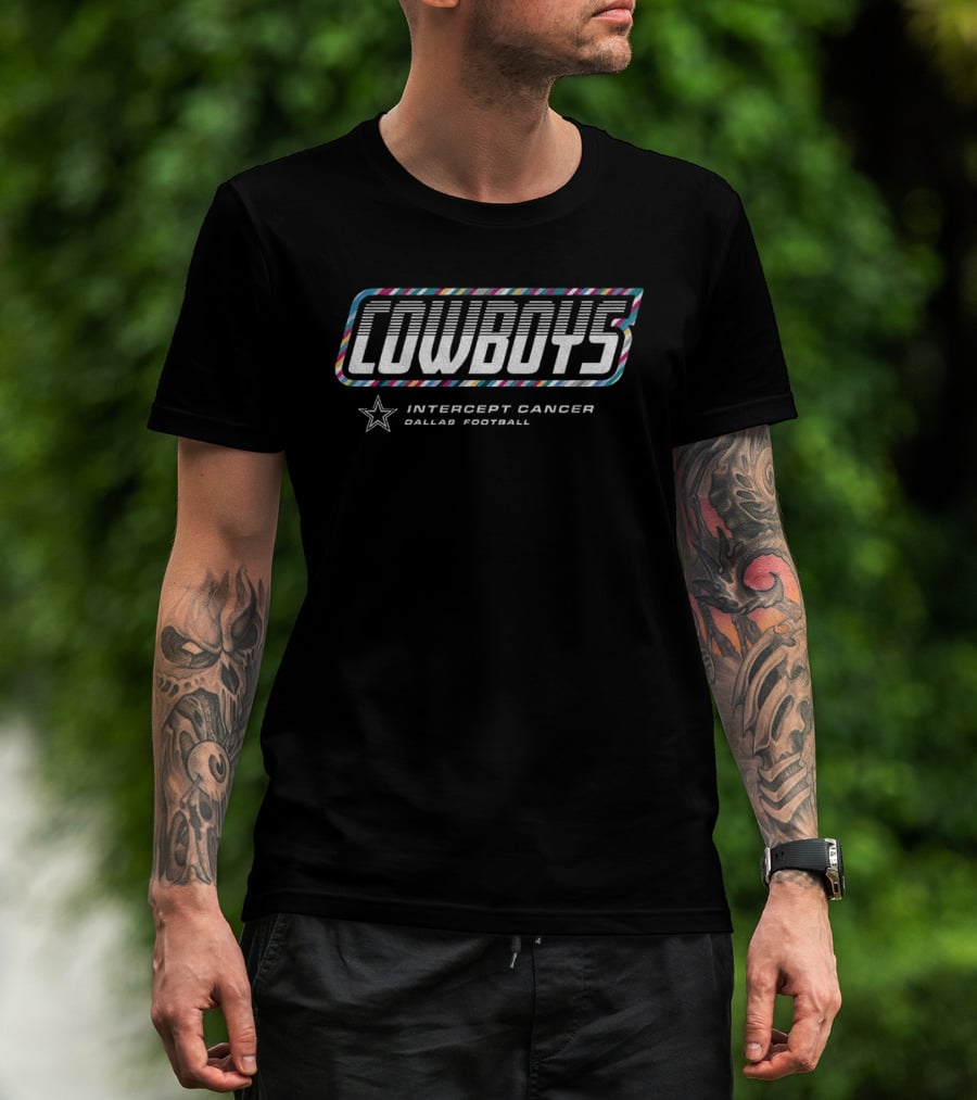 Dallas Cowboys Intercept Cancer Dallas Football Crucial Catch 2026 T-Shirt