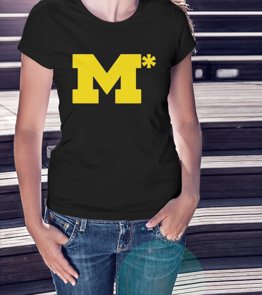 Michigan Wolverines M Asterisk 0.01 Seconds T-Shirt