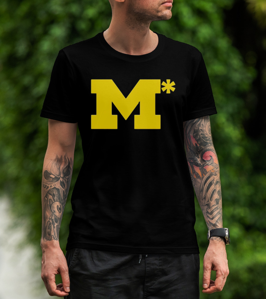Michigan Wolverines M Asterisk 0.01 Seconds T-Shirt