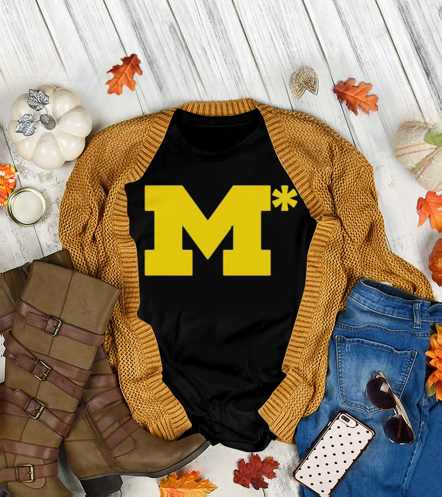 Michigan Wolverines M Asterisk 0.01 Seconds T-Shirt