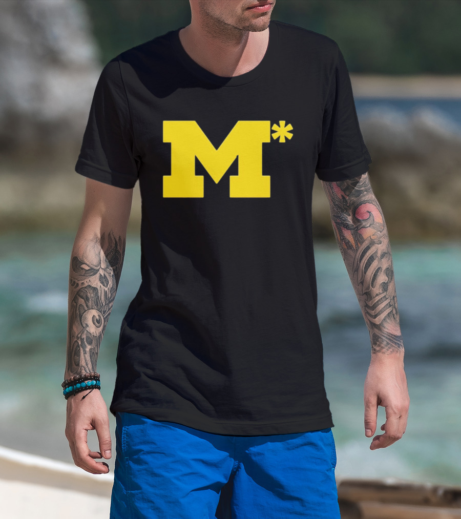 Michigan Wolverines M Asterisk 0.01 Seconds T-Shirt