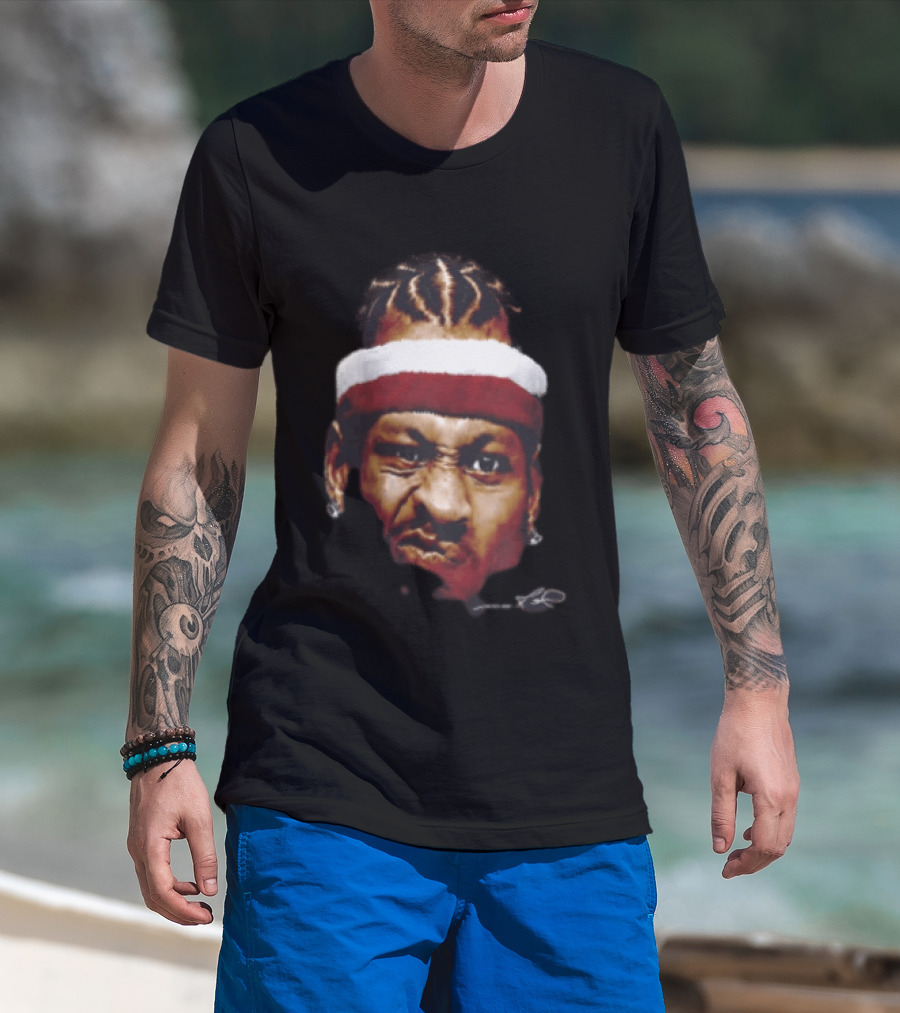 Naomi Osaka Allen Iverson Big Face Collaboration Headband Basketball T-Shirt
