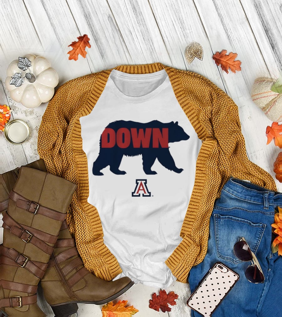 Arizona Wildcats Bear Down 2026 NCAA Men's Basketball Bear Silhouette A T-Shirt