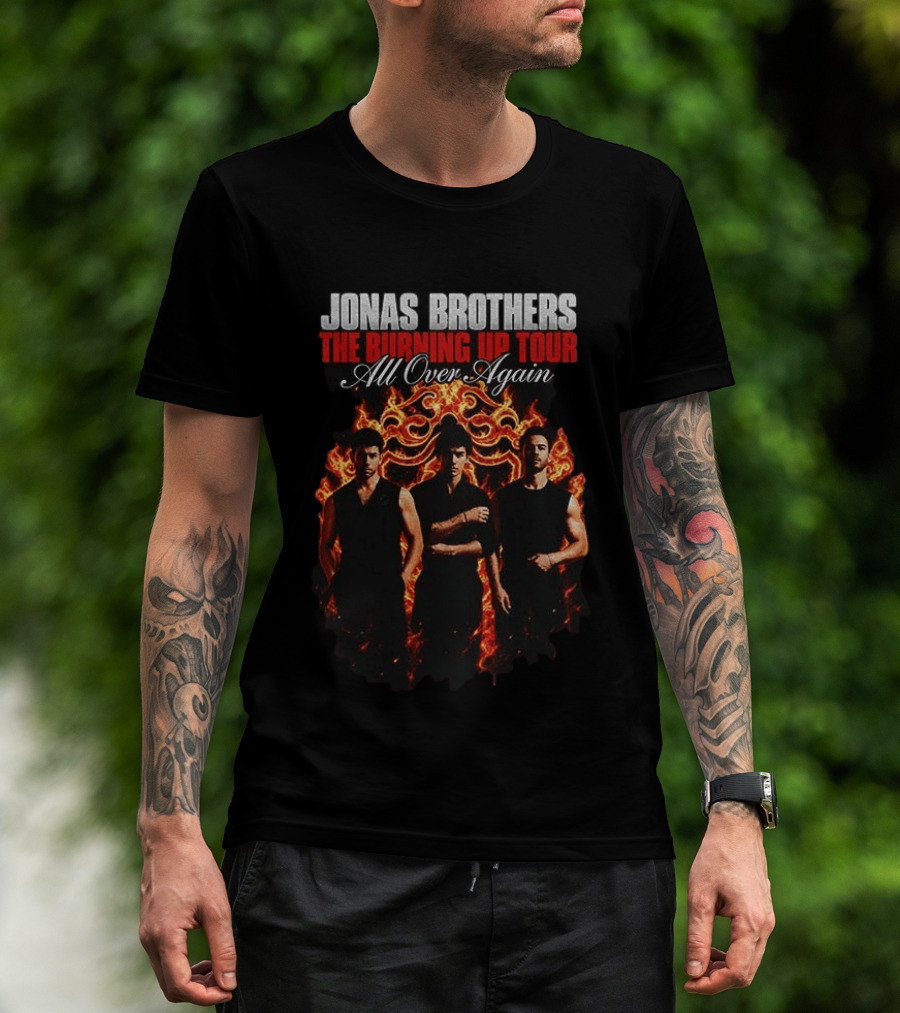 Jonas Brothers Burning Up Tour All Over Again 2026 Music Concert T-Shirt