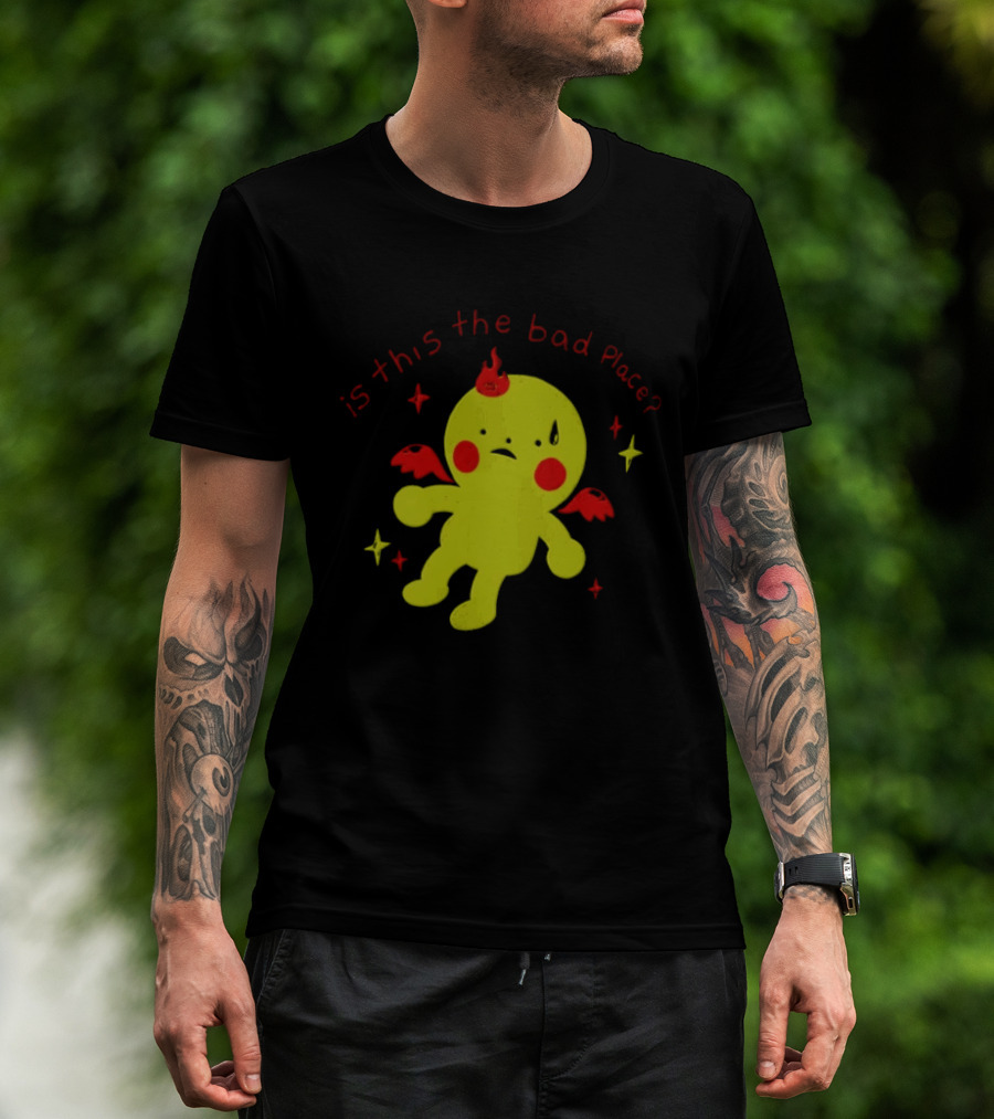 Is This The Bad Place Demon Creature Red Wings Yellow T-Shirt
