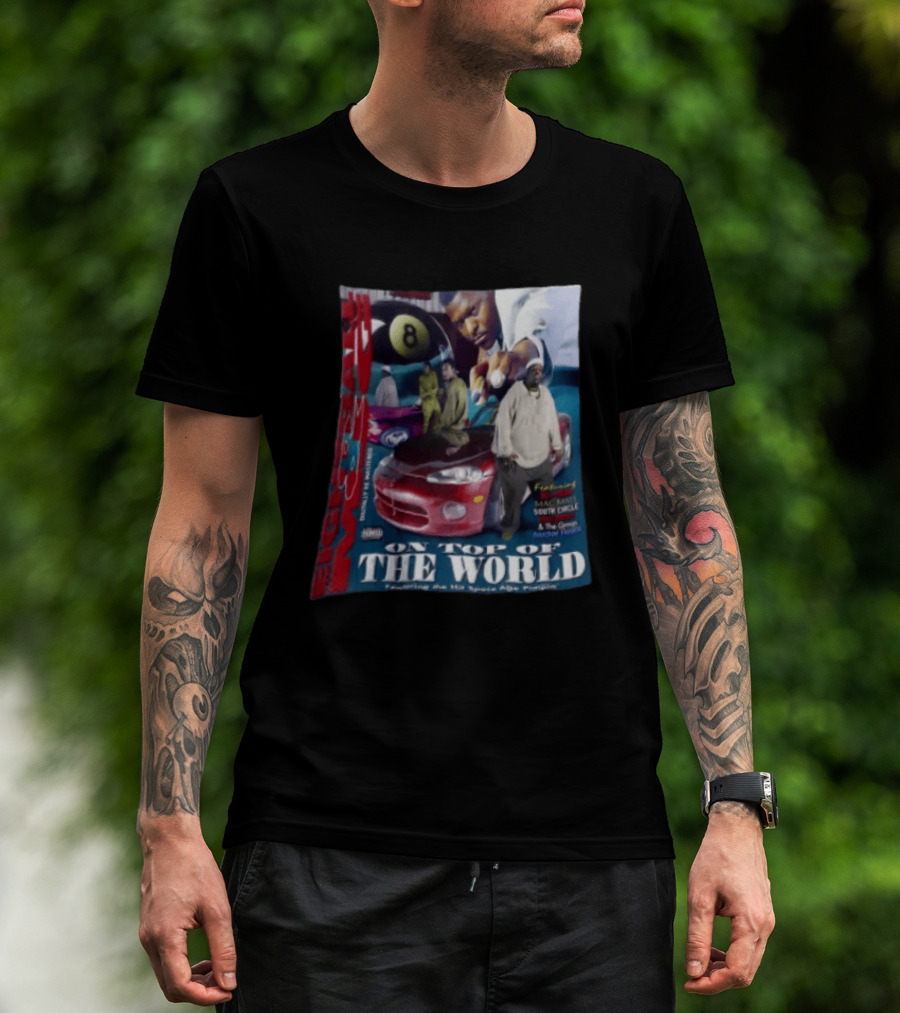 8 Ball On Top Of The World Featuring Mac Mall South Circle Space Age Pimpin Album T-Shirt