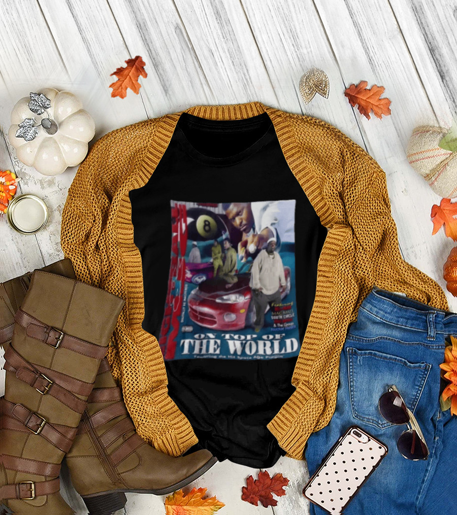 8 Ball On Top Of The World Featuring Mac Mall South Circle Space Age Pimpin Album T-Shirt
