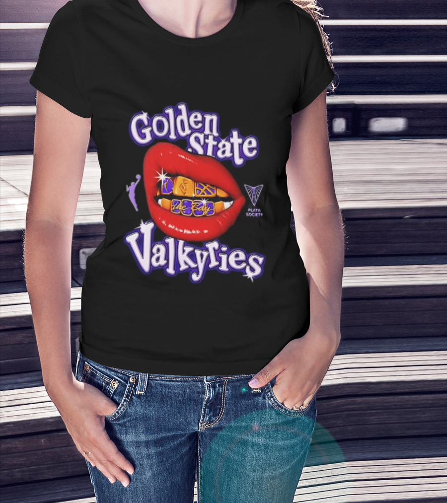 Golden State Valkyries The Bay Playa Society Lip T-Shirt