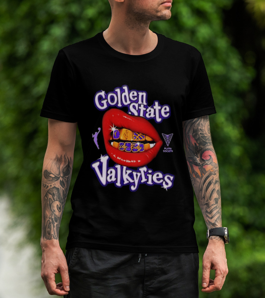 Golden State Valkyries The Bay Playa Society Lip T-Shirt
