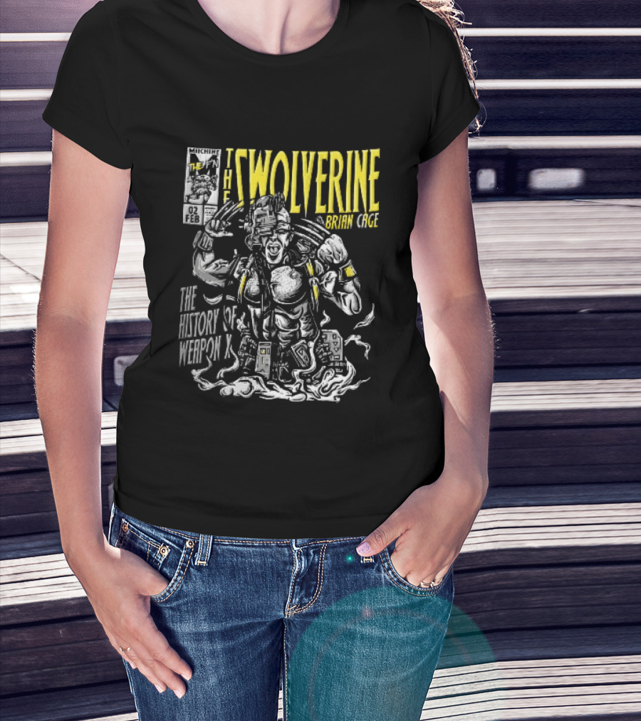 Swolverine Brian Cage History Of Weapon X Muscular Cyborg Claws Comic Cover T-Shirt