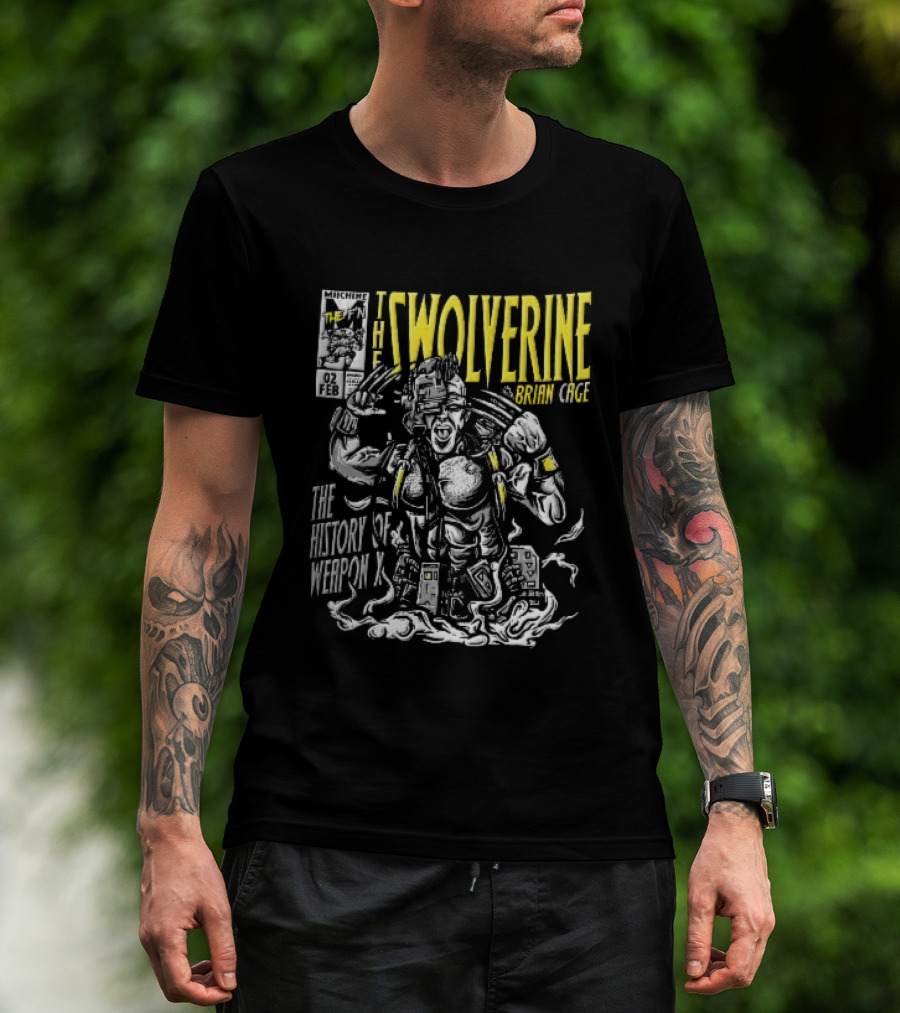 Swolverine Brian Cage History Of Weapon X Muscular Cyborg Claws Comic Cover T-Shirt