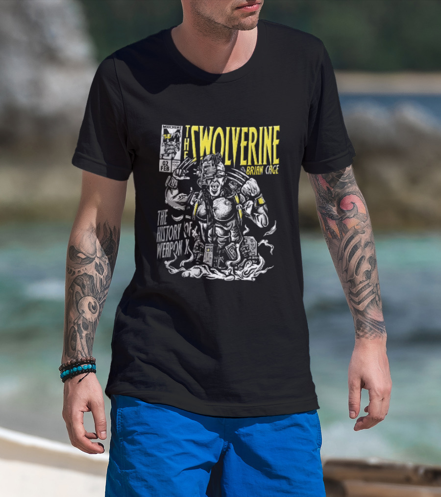 Swolverine Brian Cage History Of Weapon X Muscular Cyborg Claws Comic Cover T-Shirt