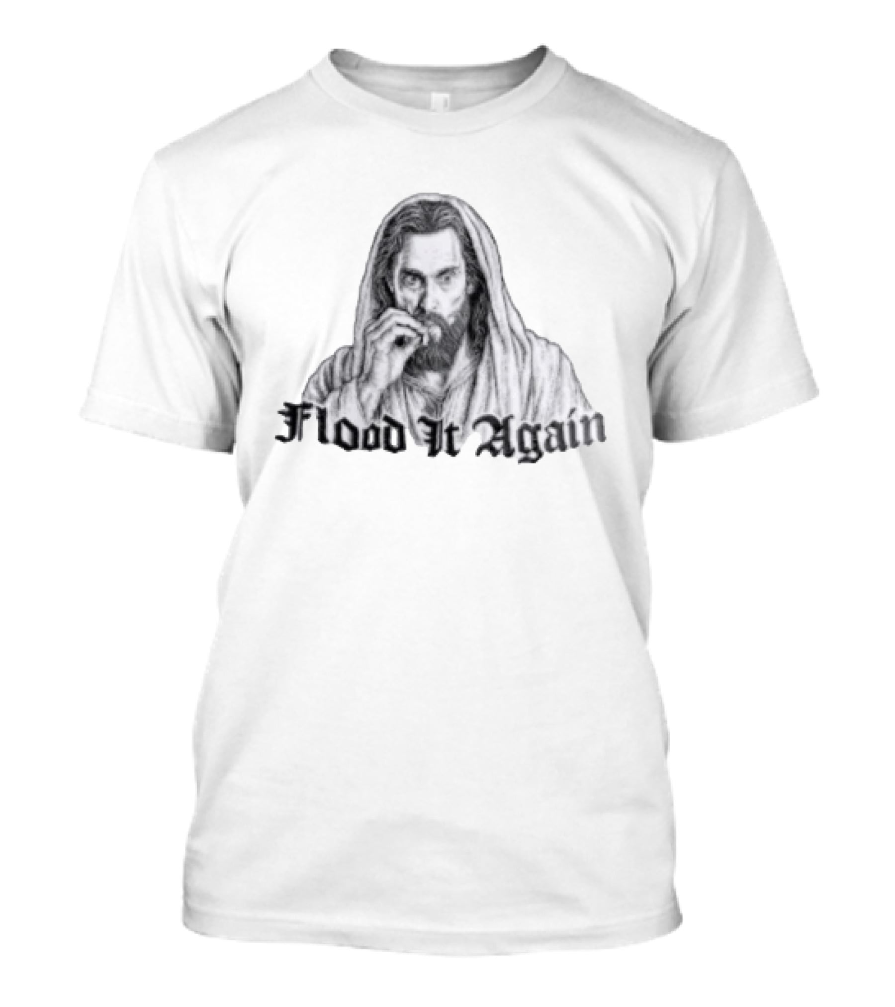Flood It Again Jesus Sketch T-Shirt