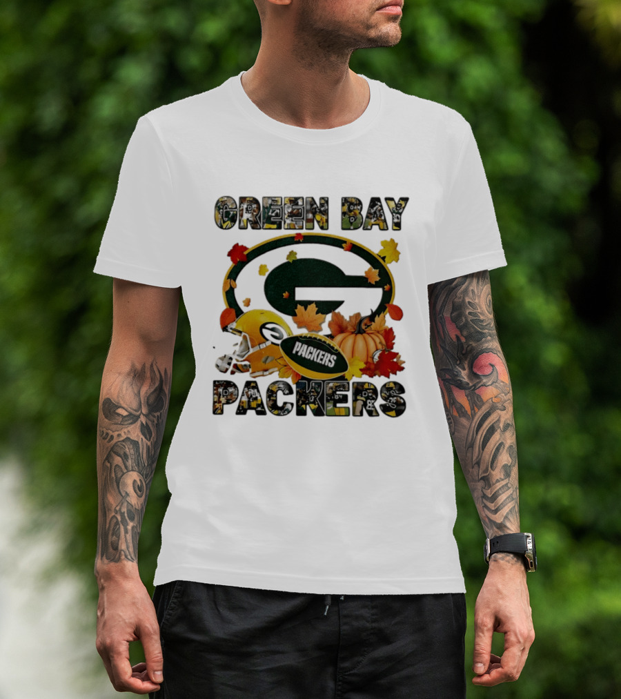 Green Bay Packers Football Fall Pumpkin Autumn 2026 Halloween T-Shirt
