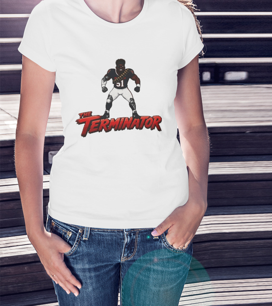 Streets Of Swarm Will Anderson Jr. The Terminator 51 Football Star Cartoon T-Shirt