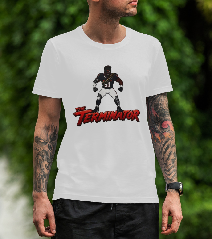 Streets Of Swarm Will Anderson Jr. The Terminator 51 Football Star Cartoon T-Shirt