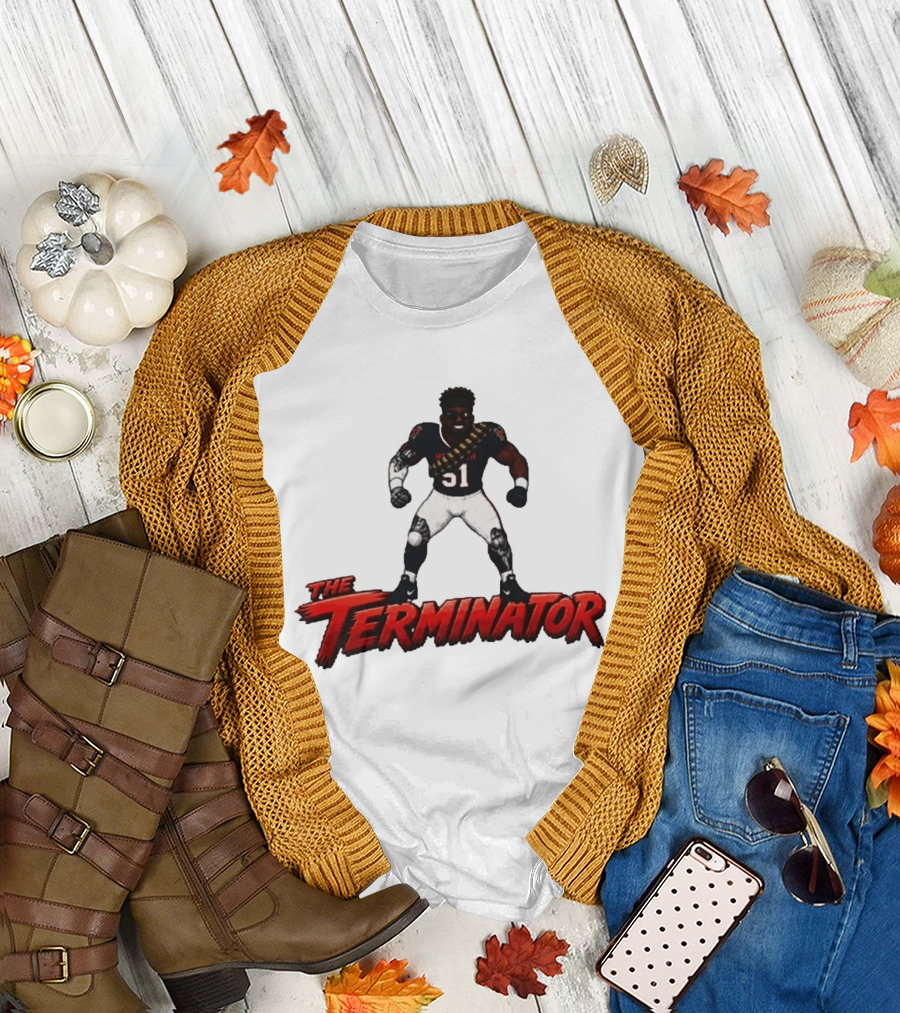 Streets Of Swarm Will Anderson Jr. The Terminator 51 Football Star Cartoon T-Shirt