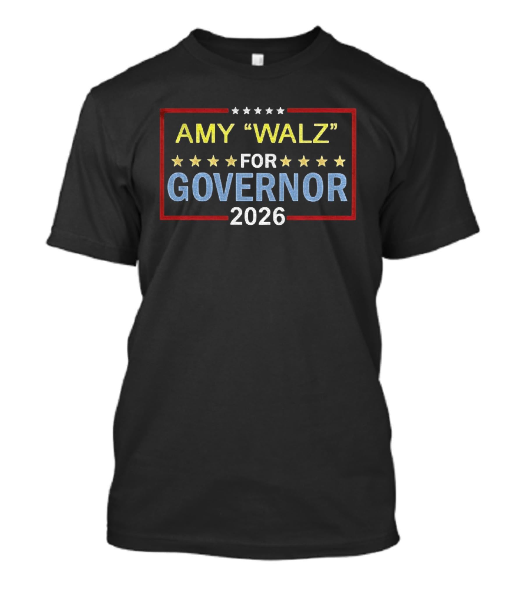 Amy Walz For Governor 2026 Stars And Stripes Election Campaign T-Shirt