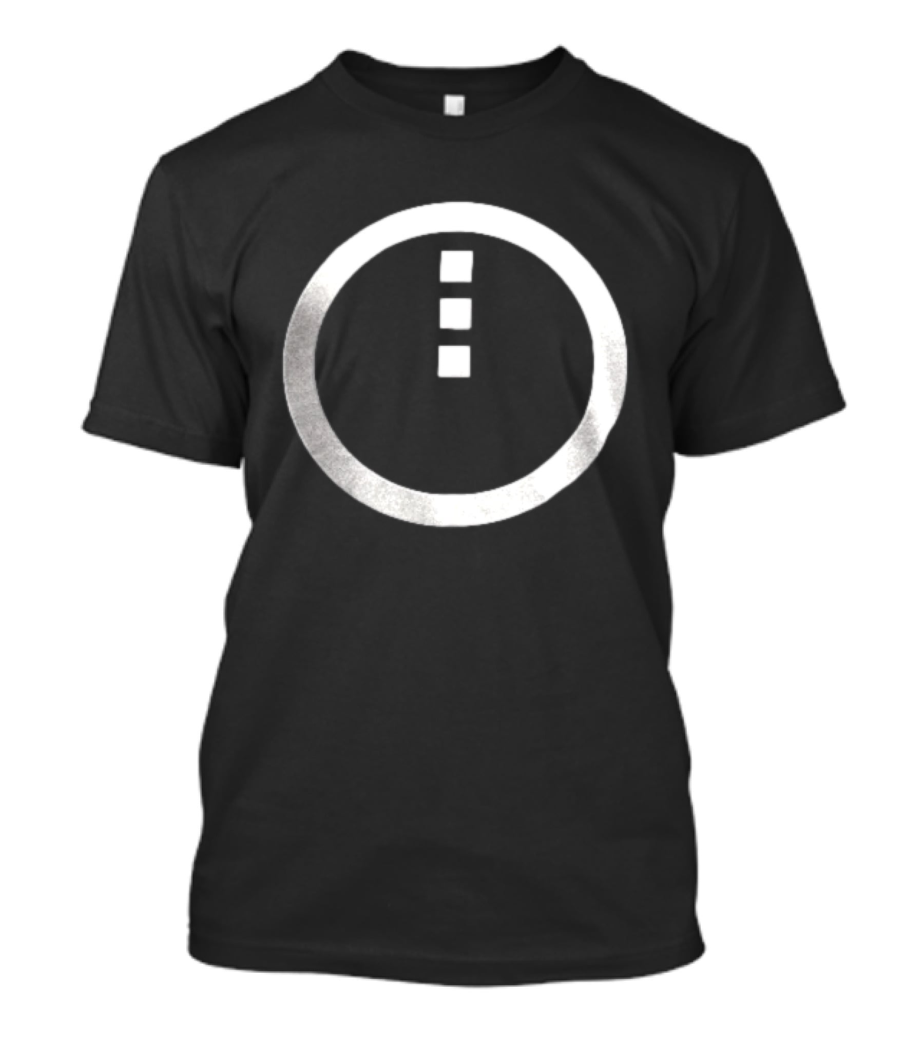 Circle Enclosing Three Vertical Stacked Squares T-Shirt