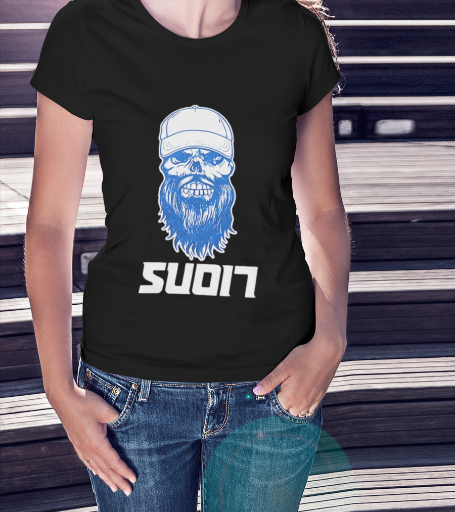 Luke Combs Skull Cap Beard Detroit Lions SUD17 T-Shirt