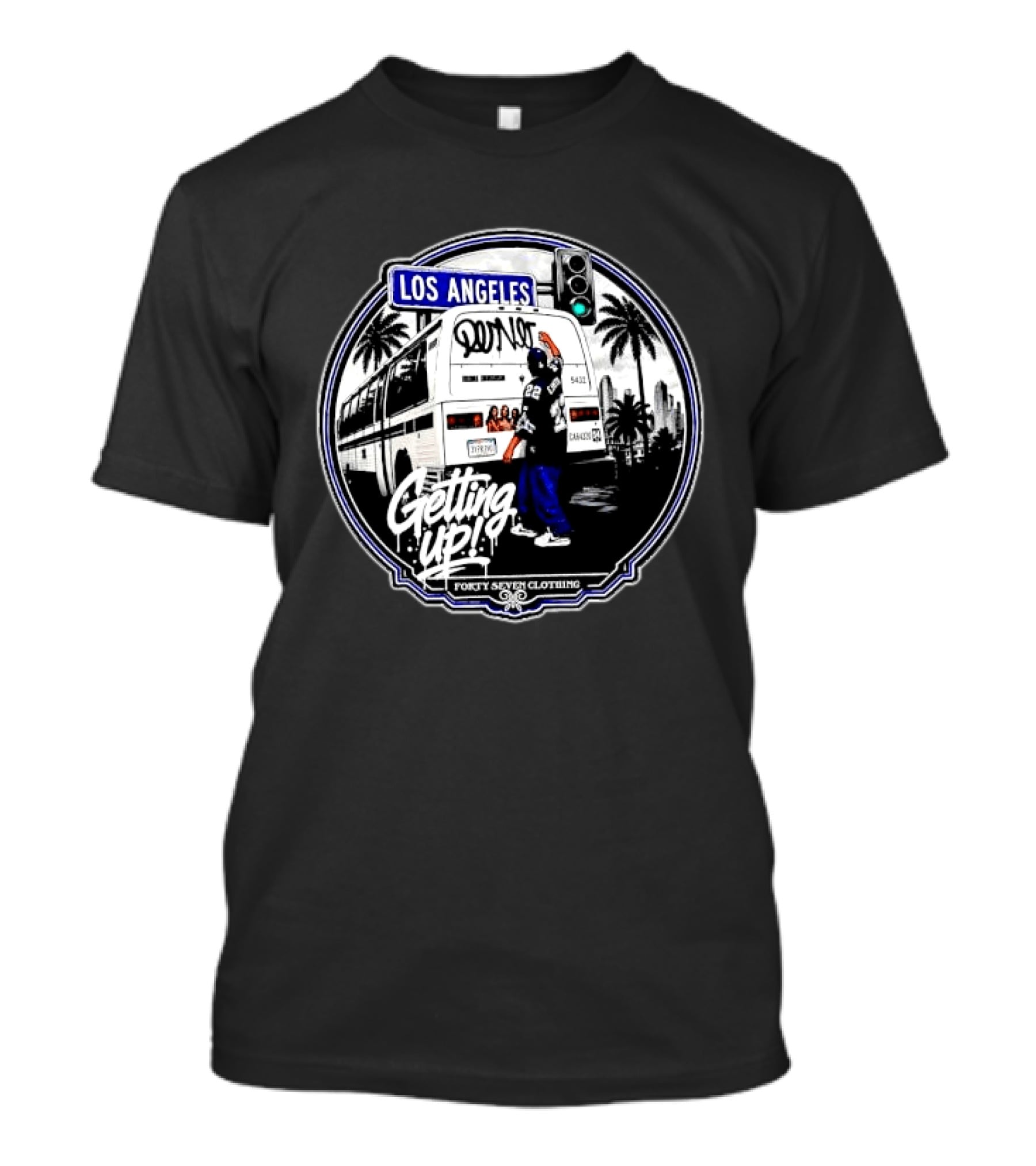 Los Angeles Getting Up Graffiti Dallas Cowboys Forty Seven Clothing T-Shirt