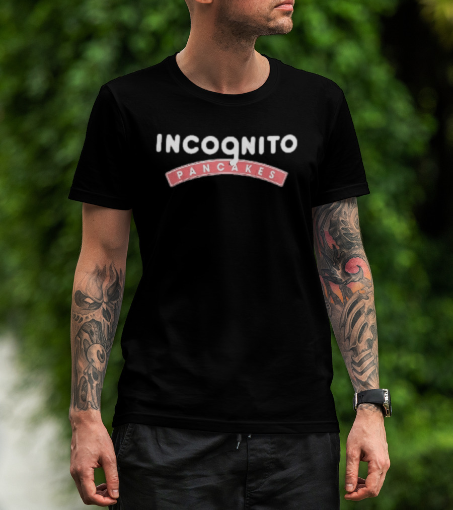 Incognito Pancakes Red Banner White T-Shirt