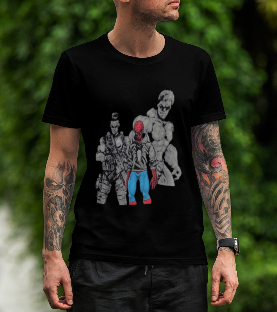 Spider Man The Punisher Hulk Brand New Day Heroes T-Shirt