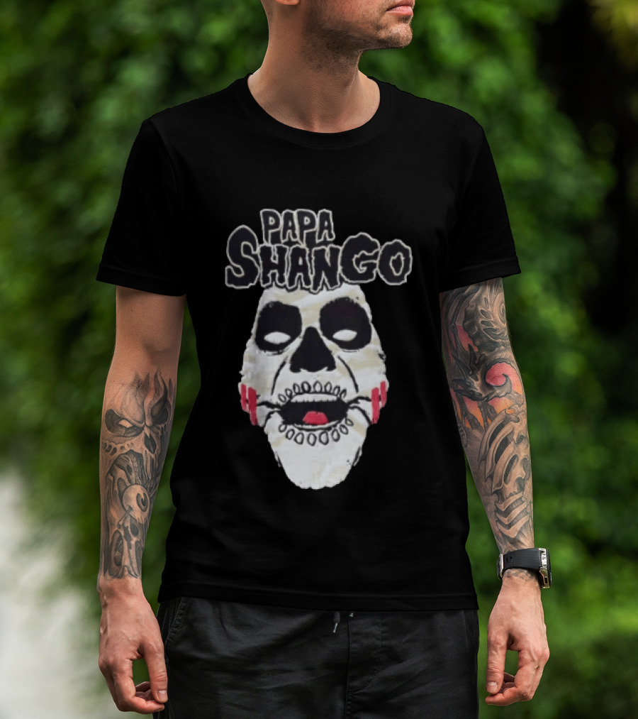 Papa Shango WWF Legends Of Wrestling Skull Mask T-Shirt