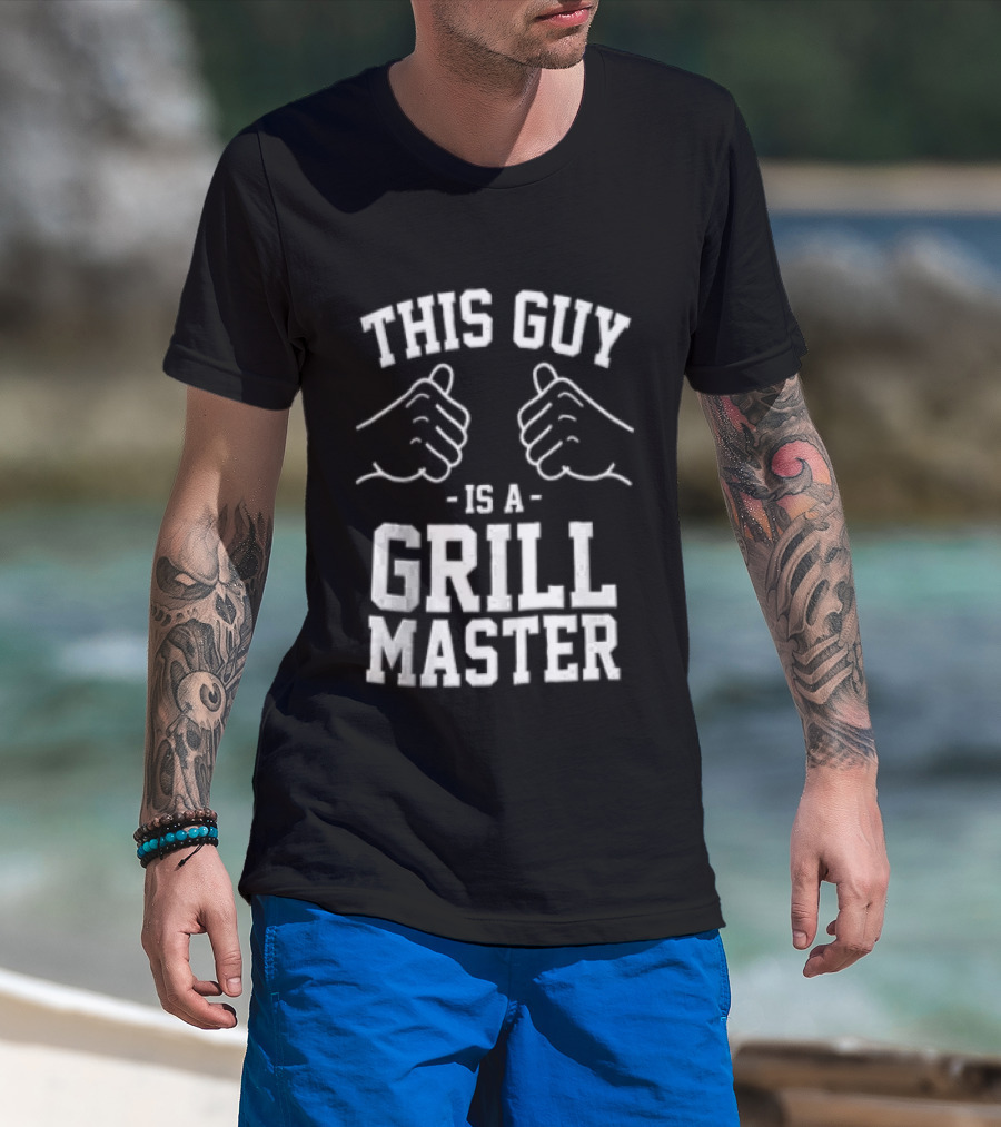 This Guy Is A Grill Master Thumbs Up BBQ Cookout Chef T-Shirt