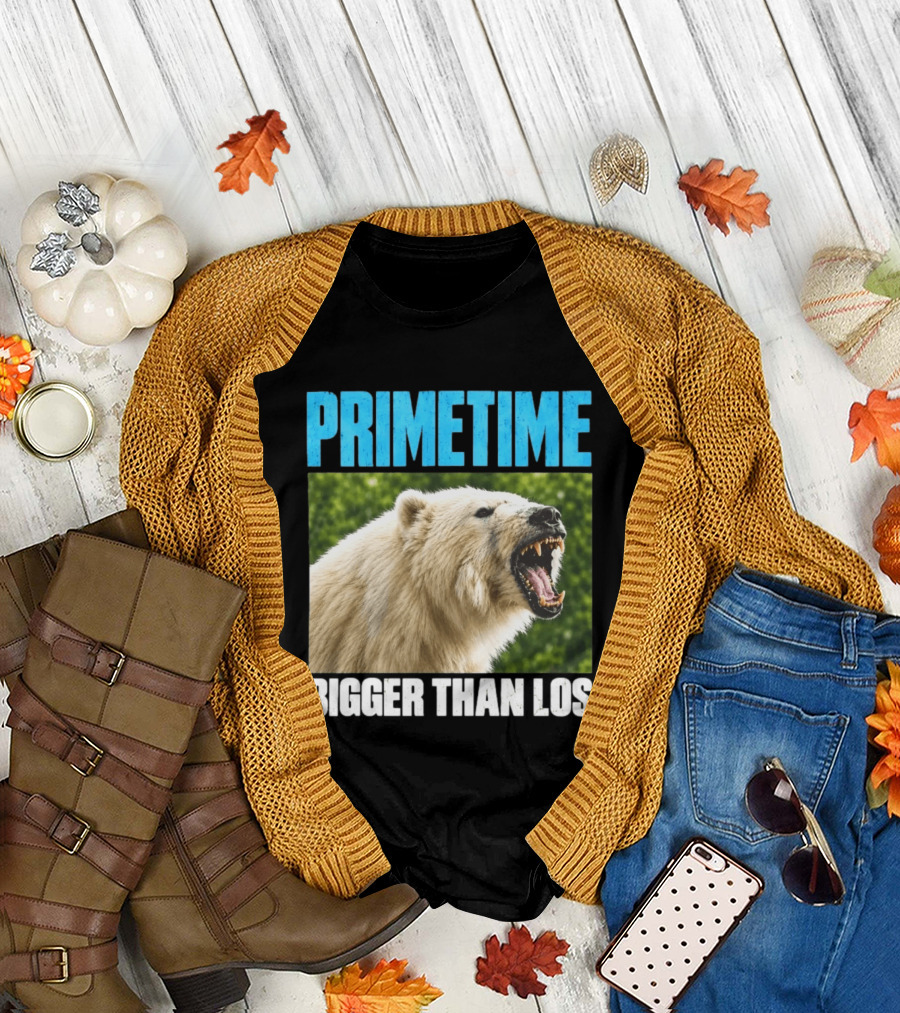 PRIMETIME Bigger Than Los Polar Bear Roaring T-Shirt