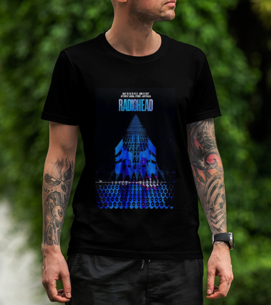 Radiohead Sydney Australia 2027 Afterpay Arena May 25 26 28 29 31 June 1 Concert T-Shirt
