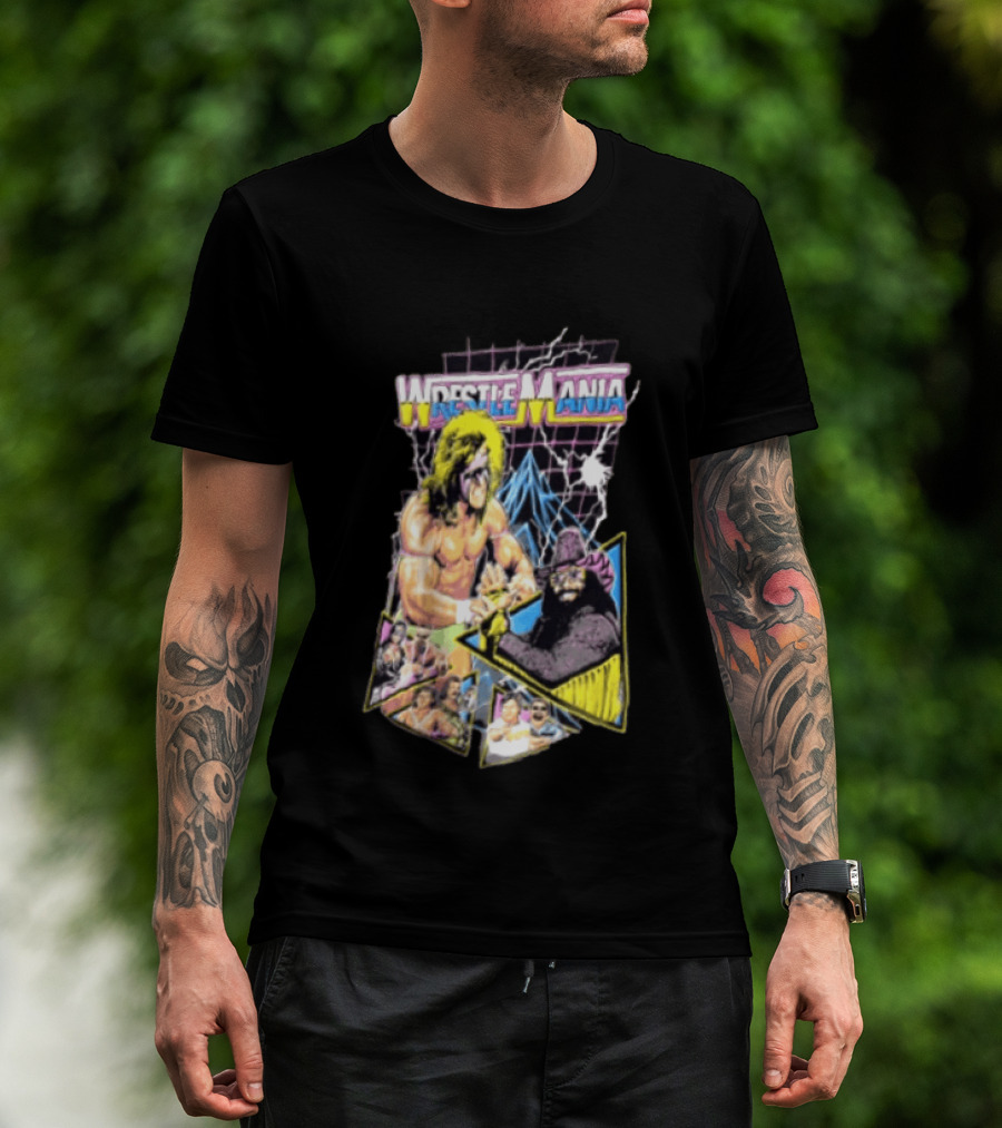 WWE Wrestlemania VI Ultimate Warrior Vs Macho Man Randy Savage Retro 1990s T-Shirt