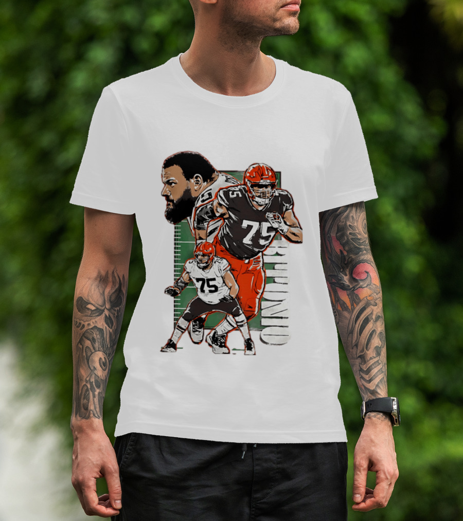 2025 Joel Bitonio Meet And Greet Browns Player Number 75 T-Shirt