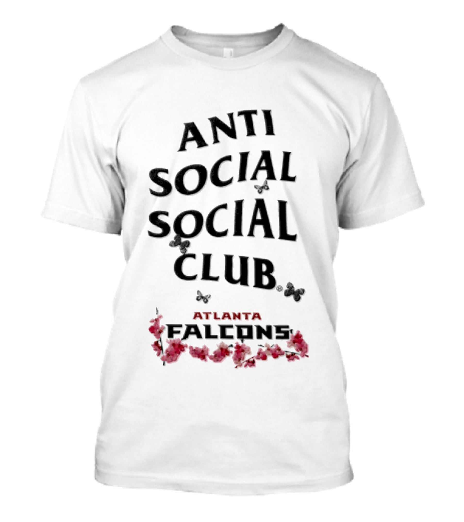 Atlanta Falcons Anti Social Social Club Flowers 2026 T-Shirt