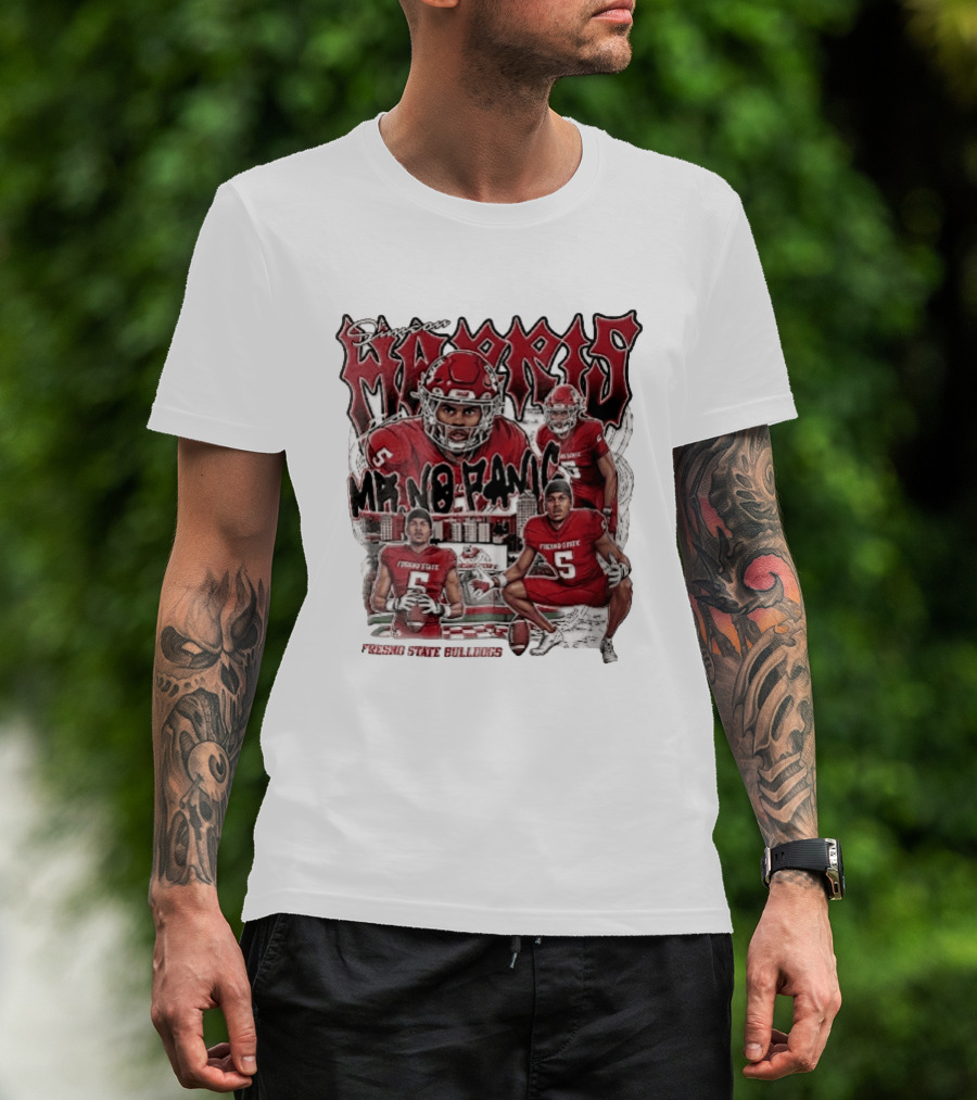 Simeon Harris Mr No Panic Fresno State Bulldogs Football Player Collage T-Shirt