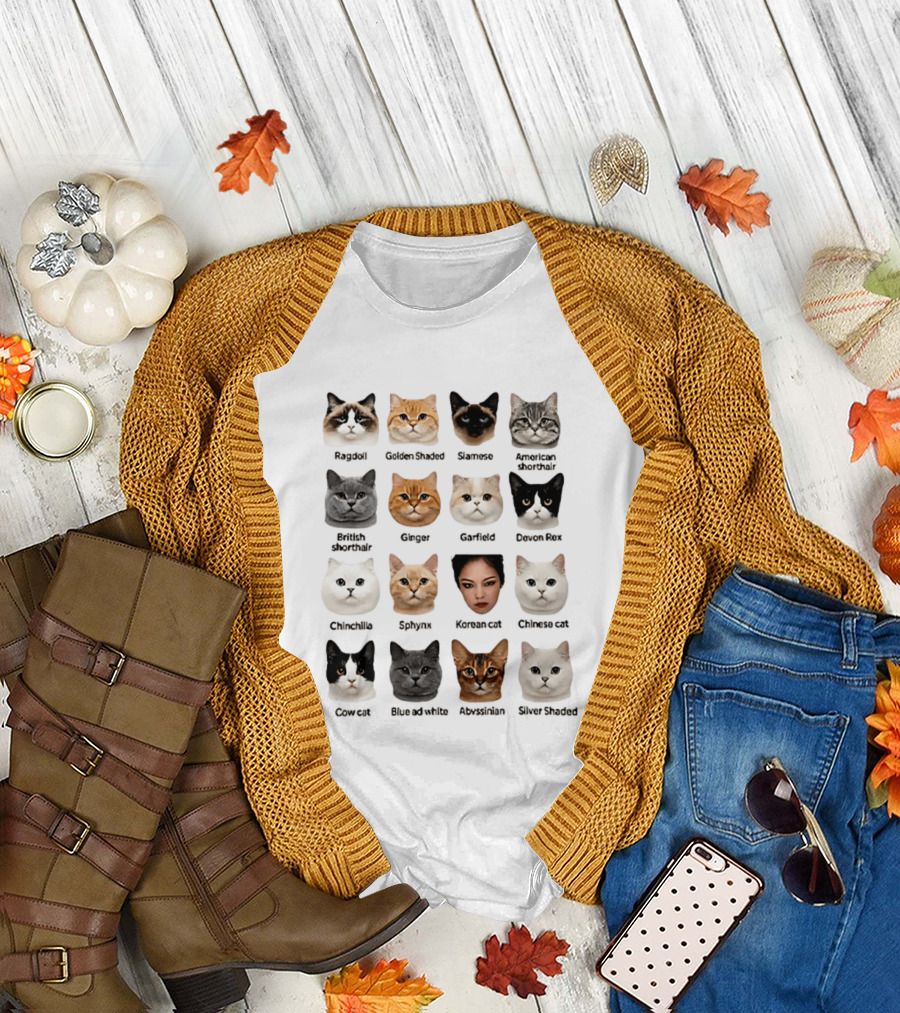 Kpop Cat Breed Chart Korean Cat Jennie Blackpink Meme T-Shirt
