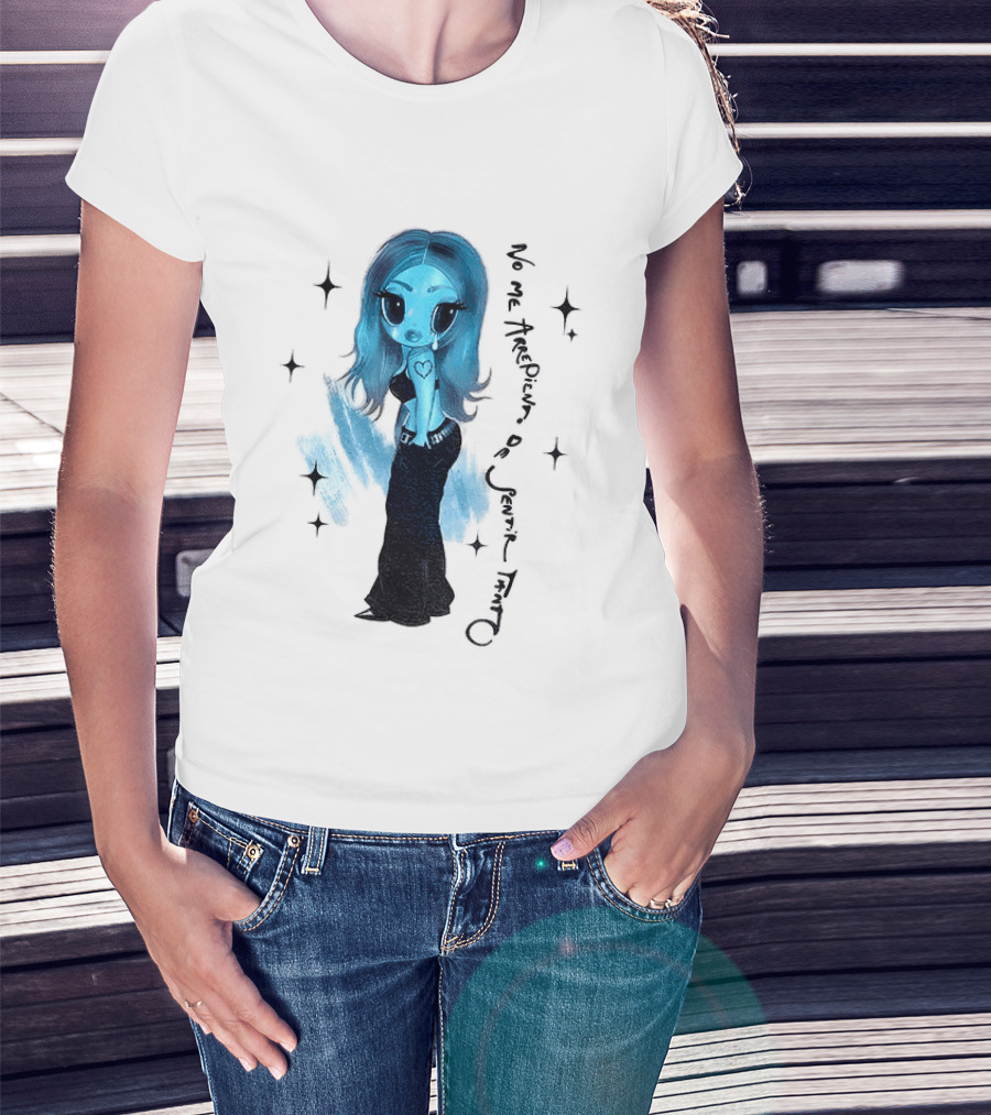 Karol G No Me Arrepiento De Sentir Tanto Blue Cartoon T-Shirt